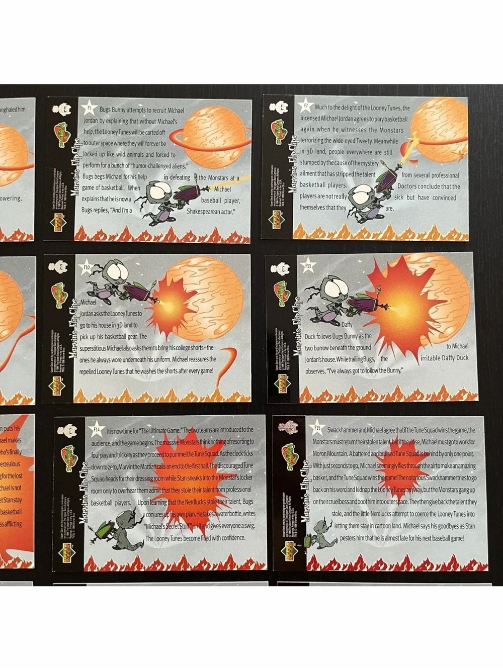 1996 Upper Deck Space Jam Marvins Flip Clips 24 Cards